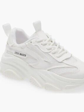 White Steven Madden Possession Trainers